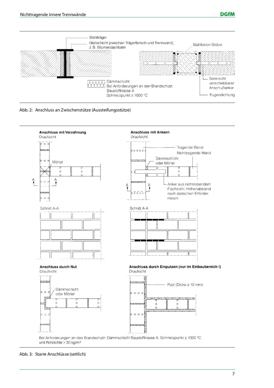 DGFM-Merkblatt nichttragende innere Trennwände by Wienerberger AG - Issuu
