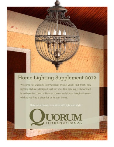 Pinhook Branding LLC 灯饰目录 · Quorum 家居 灯饰 Supplement 2012 第 3 页