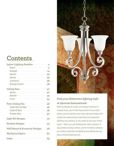 Pinhook Branding LLC 灯饰目录 · Quorum 家居 灯饰 Supplement 2012 第 4 页