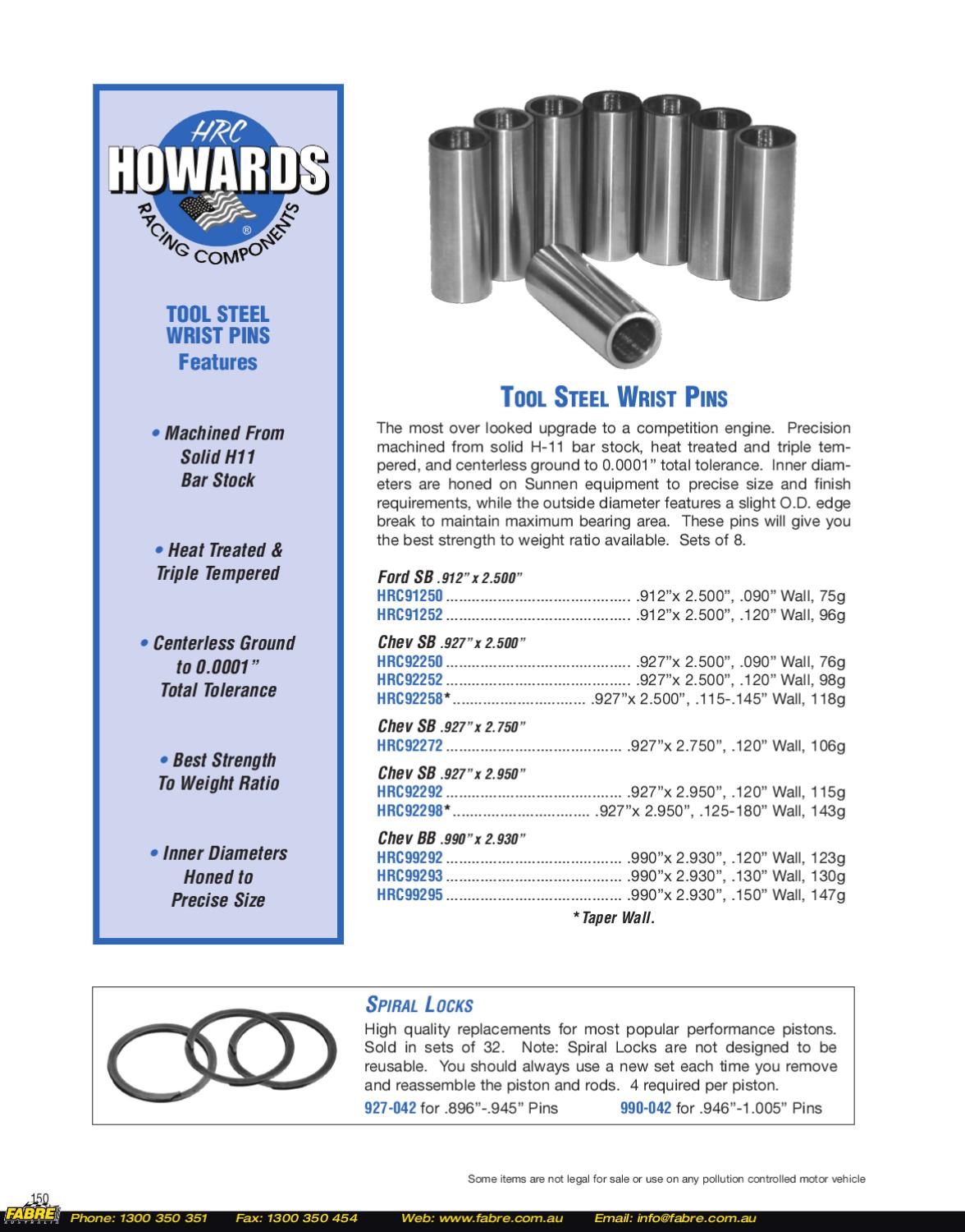 2012 Howards Cams Catalogue by Fabre Australia Issuu