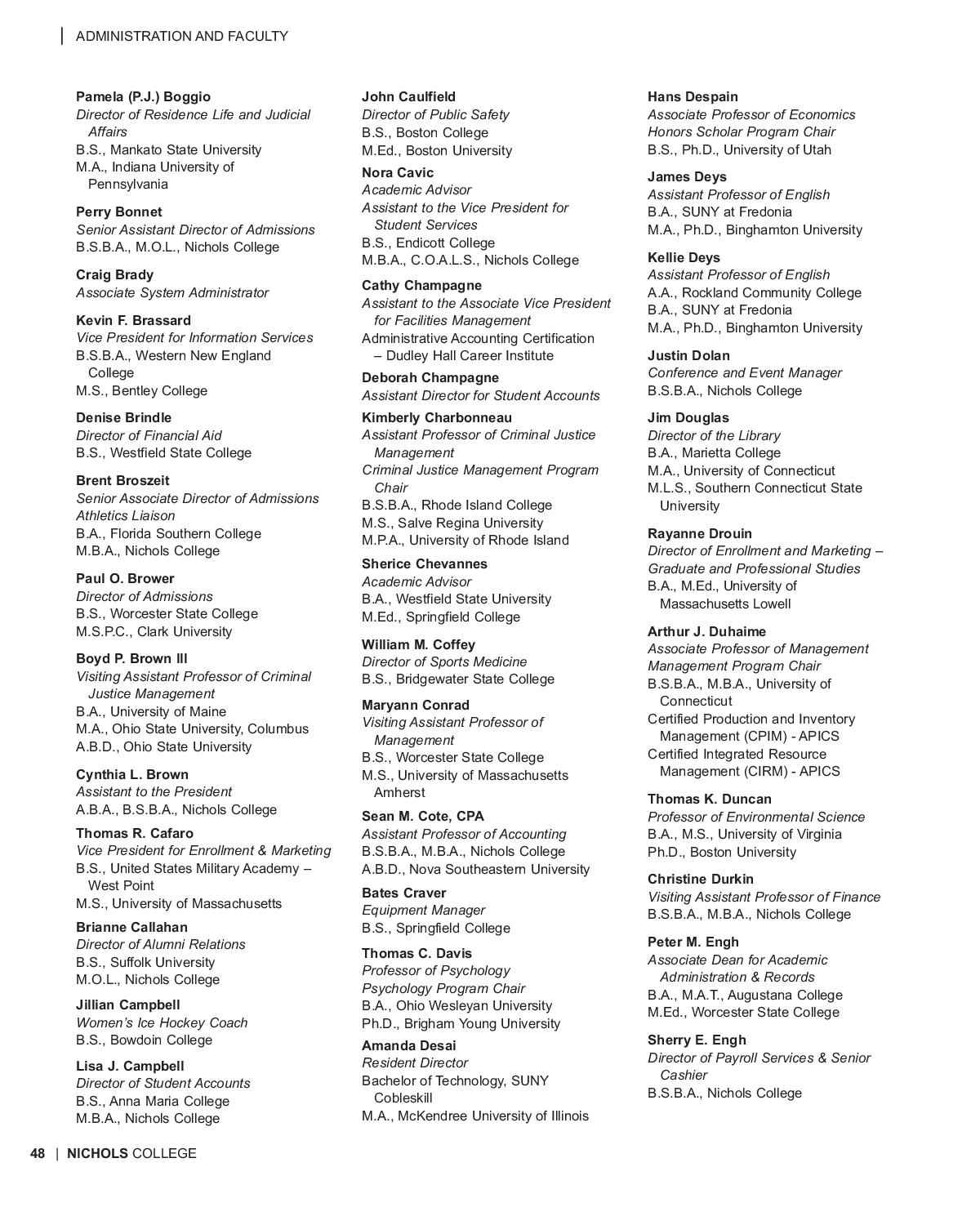 Nichols College GPS Catalog 2012 13 By Nichols College Issuu