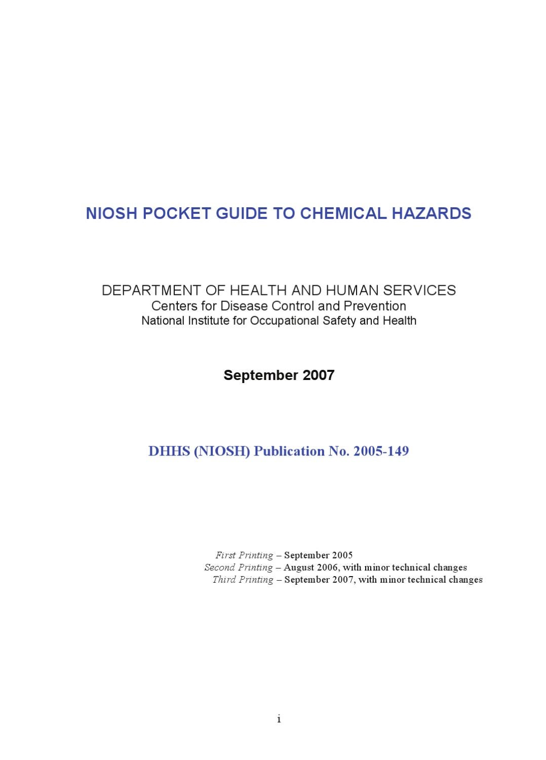 NIOSH pocket guide by Ramesh Ramloll Issuu