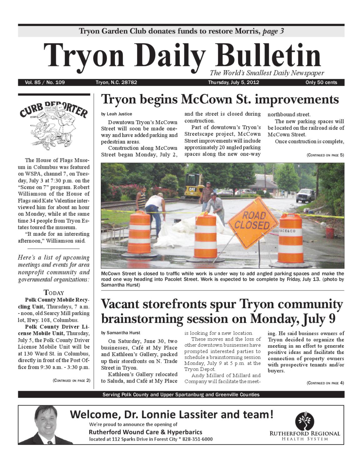 070512 Daily Bulletin by Tryon Daily Bulletin Issuu