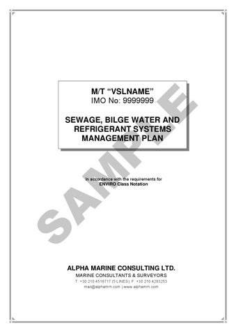sewage bilge water refrigerant systems management plans sbr by freon log sheets
