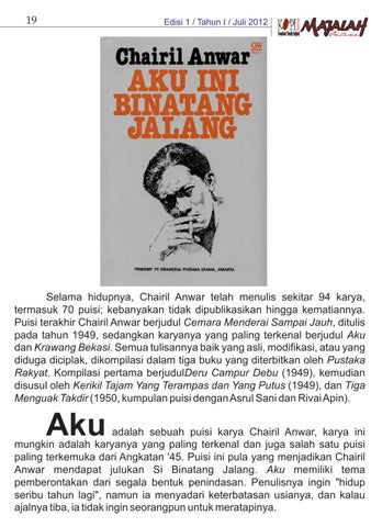 Majalah Online Edisi 1 Tahun 1 Juli 2012 By Kopi Sastra Issuu