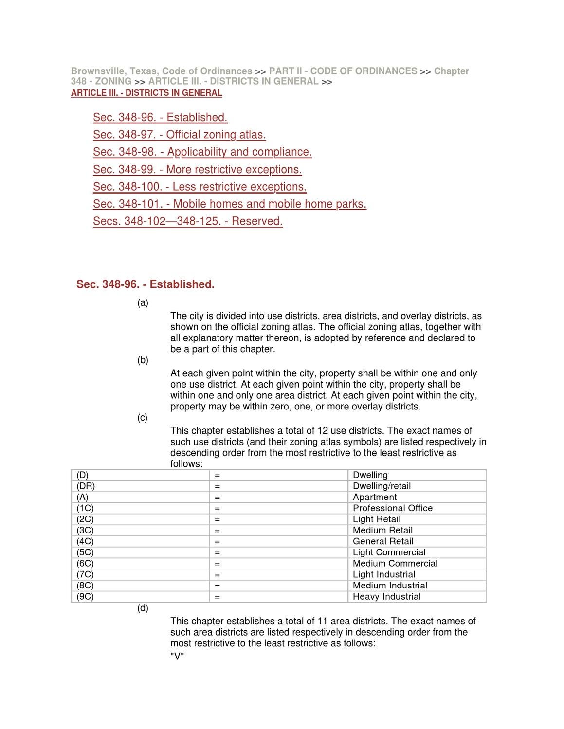 Brownsville_Zoning Districts by Issuu