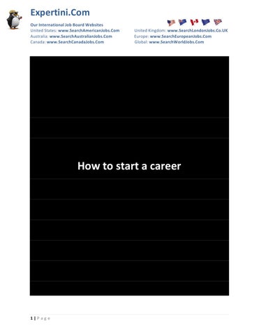 how to start a career by expertini issuu international job board