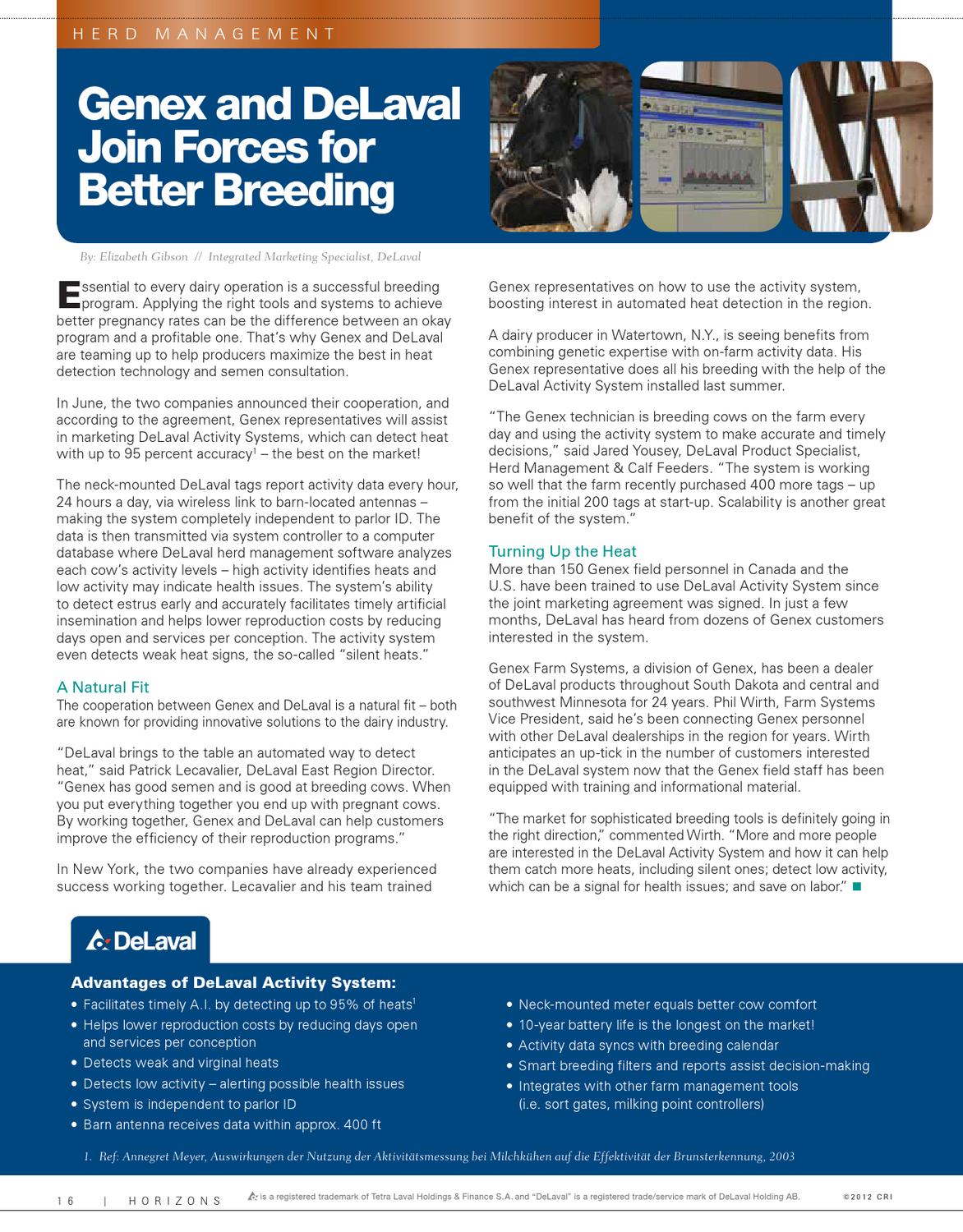 August 2012 Dairy Horizons By Genex Issuu