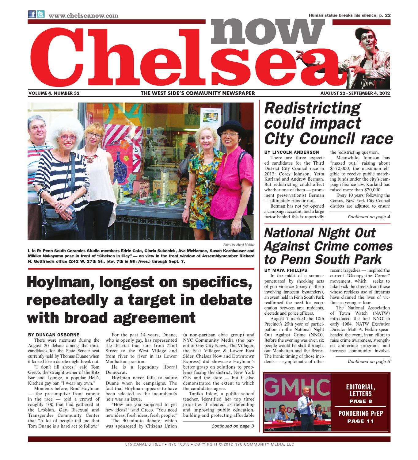 Chelsea Now, August 22, 2012 by Schneps Media - Issuu