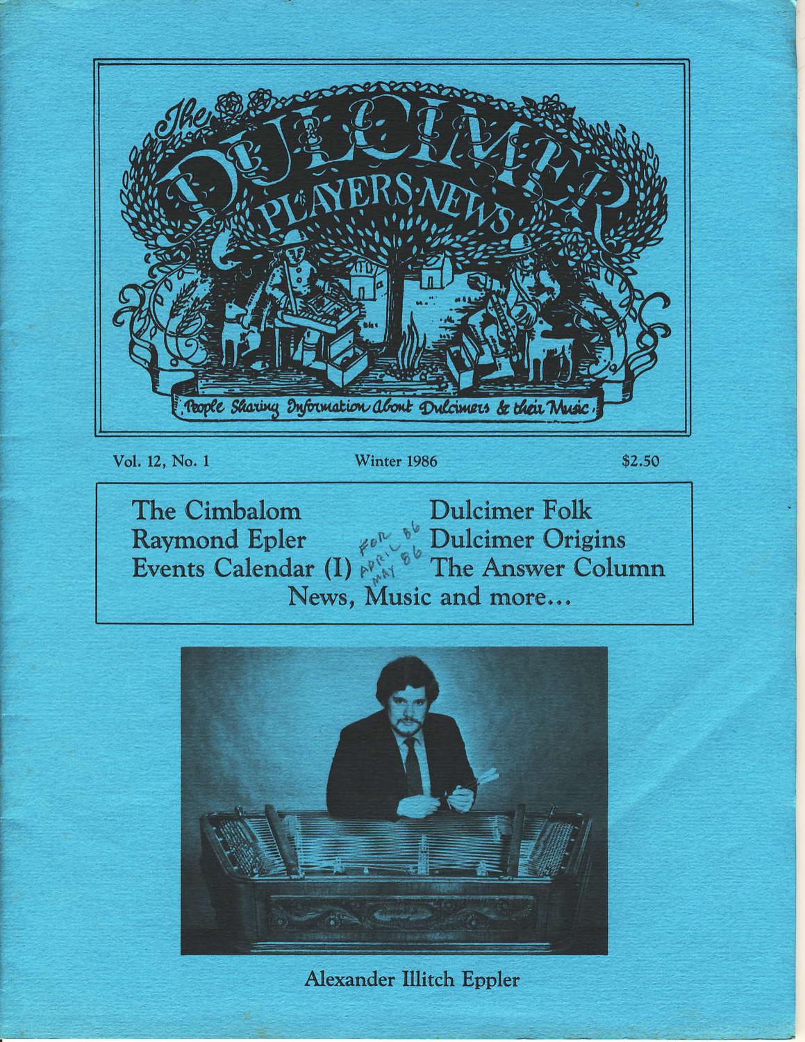 198601, Dulcimer Players News Vol. 12 No. 1 by Dulcimer Players News