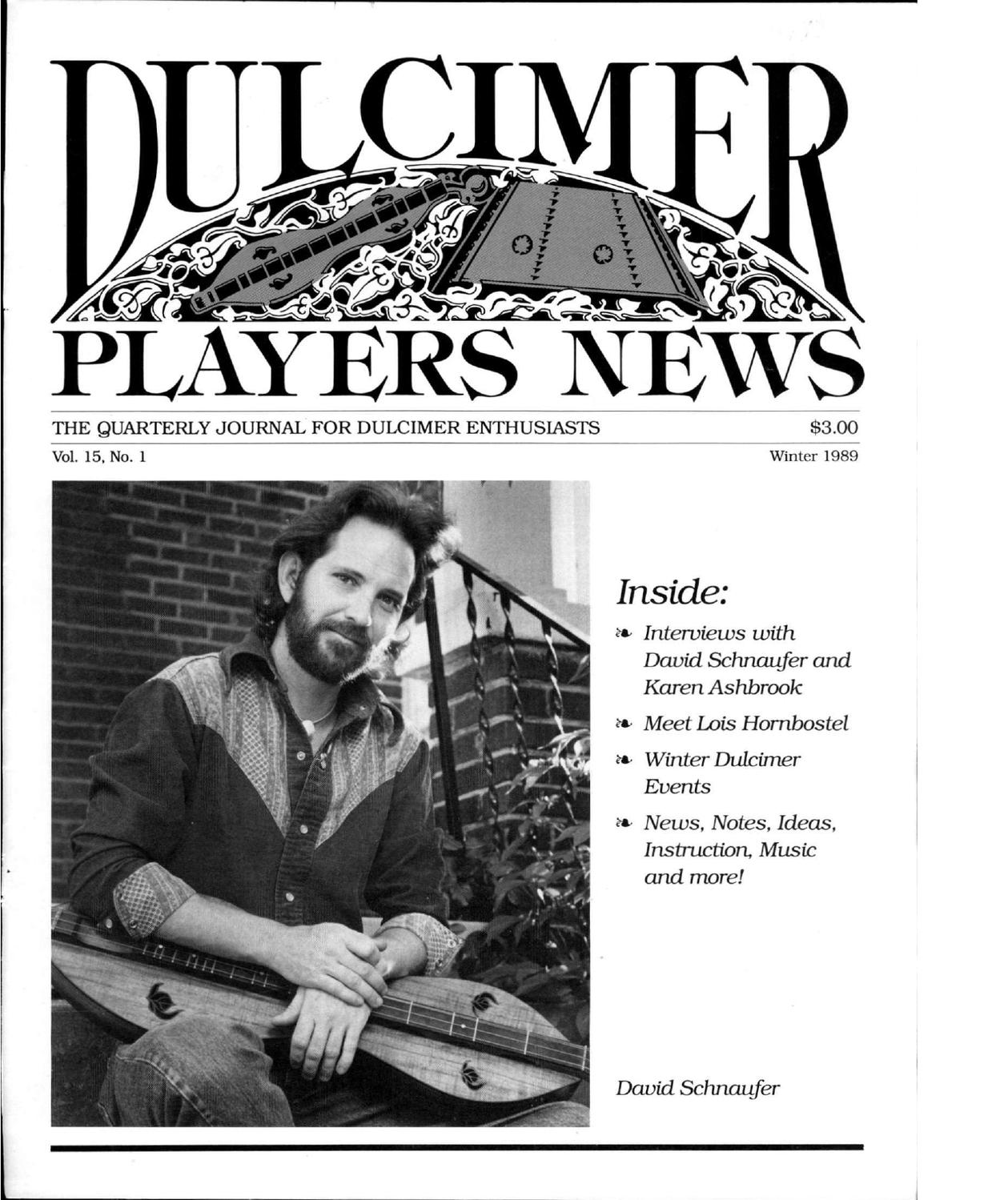 198901, Dulcimer Players News Vol. 15 No. 1 by Dulcimer Players News