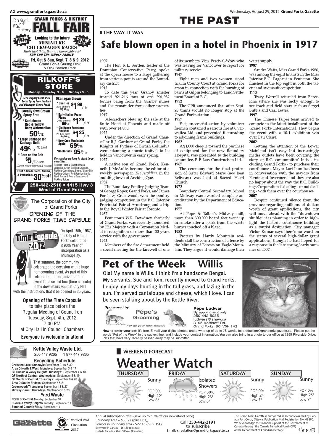 Grand Forks Gazette, August 29, 2012 by Black Press Media Group Issuu
