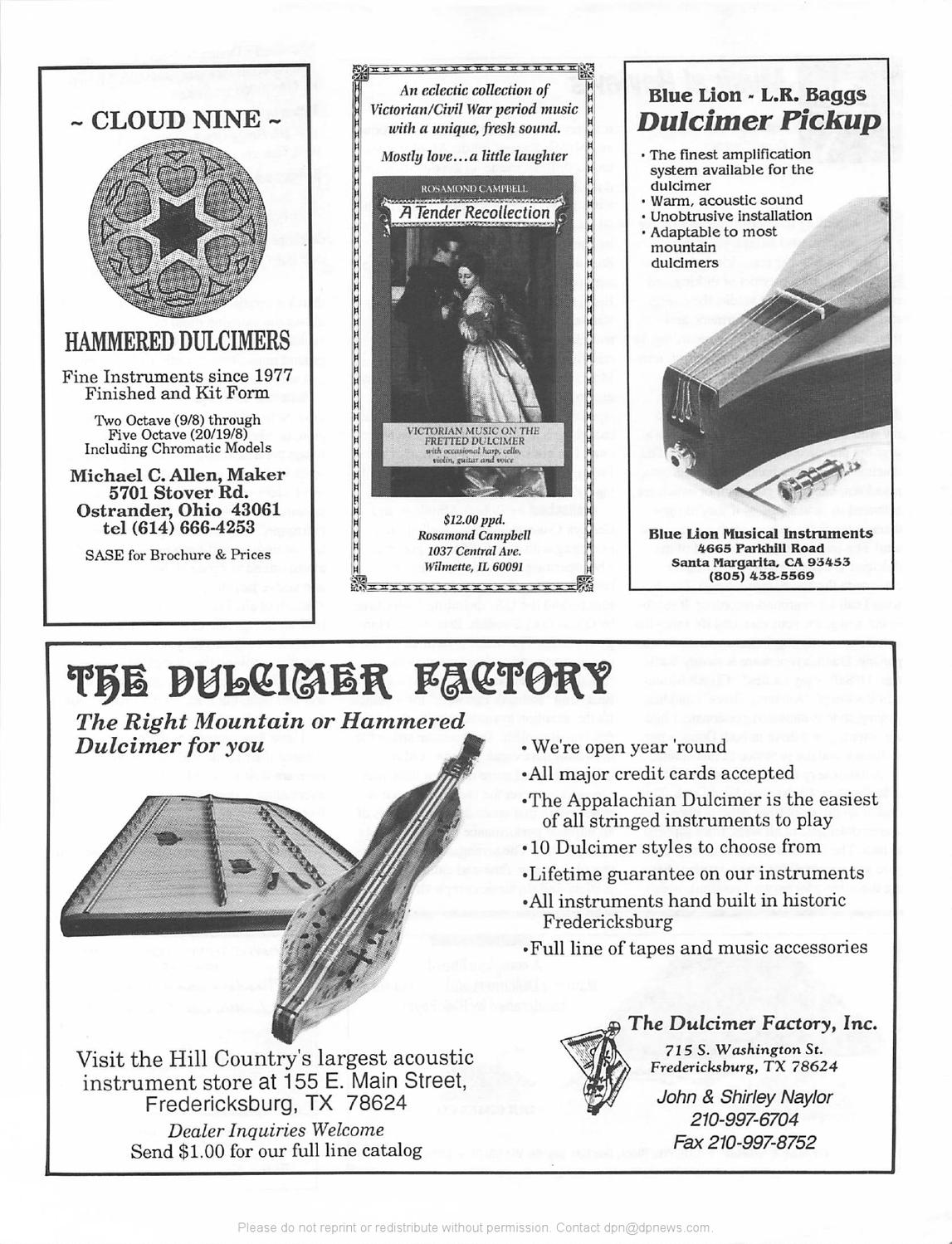 199402, Dulcimer Players News Vol. 20 No. 2 by Dulcimer Players News