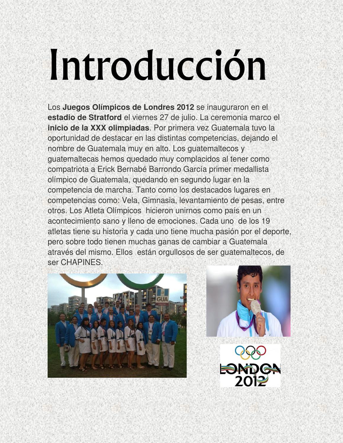 Atletas Guatemaltecos que participaron en los Juegos Olímpicos 2012 by
