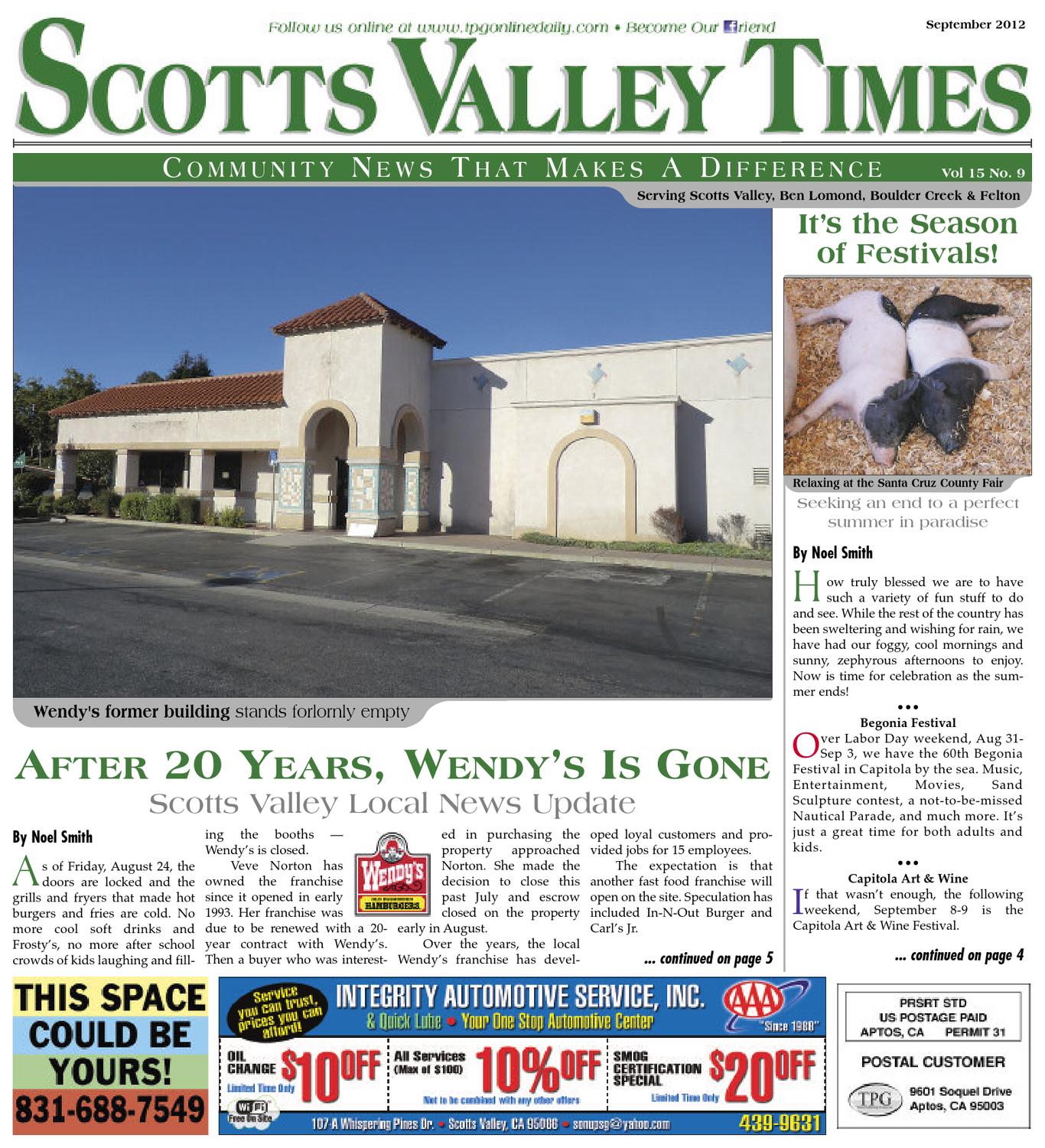 Scotts Valley Times September 2012 By Times Publishing Group Inc