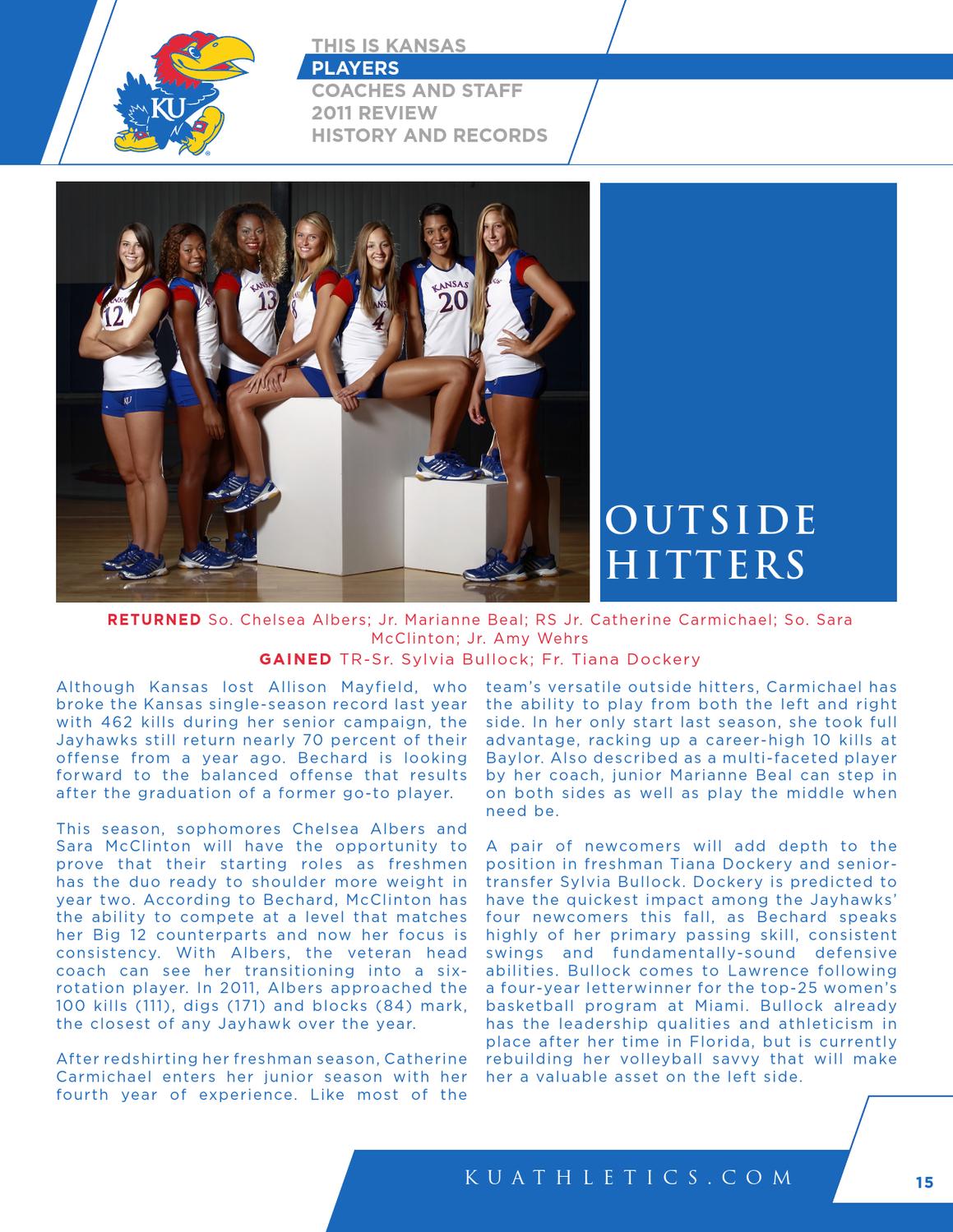 2012 Kansas Volleyball Yearbook by Kansas Jayhawks Issuu