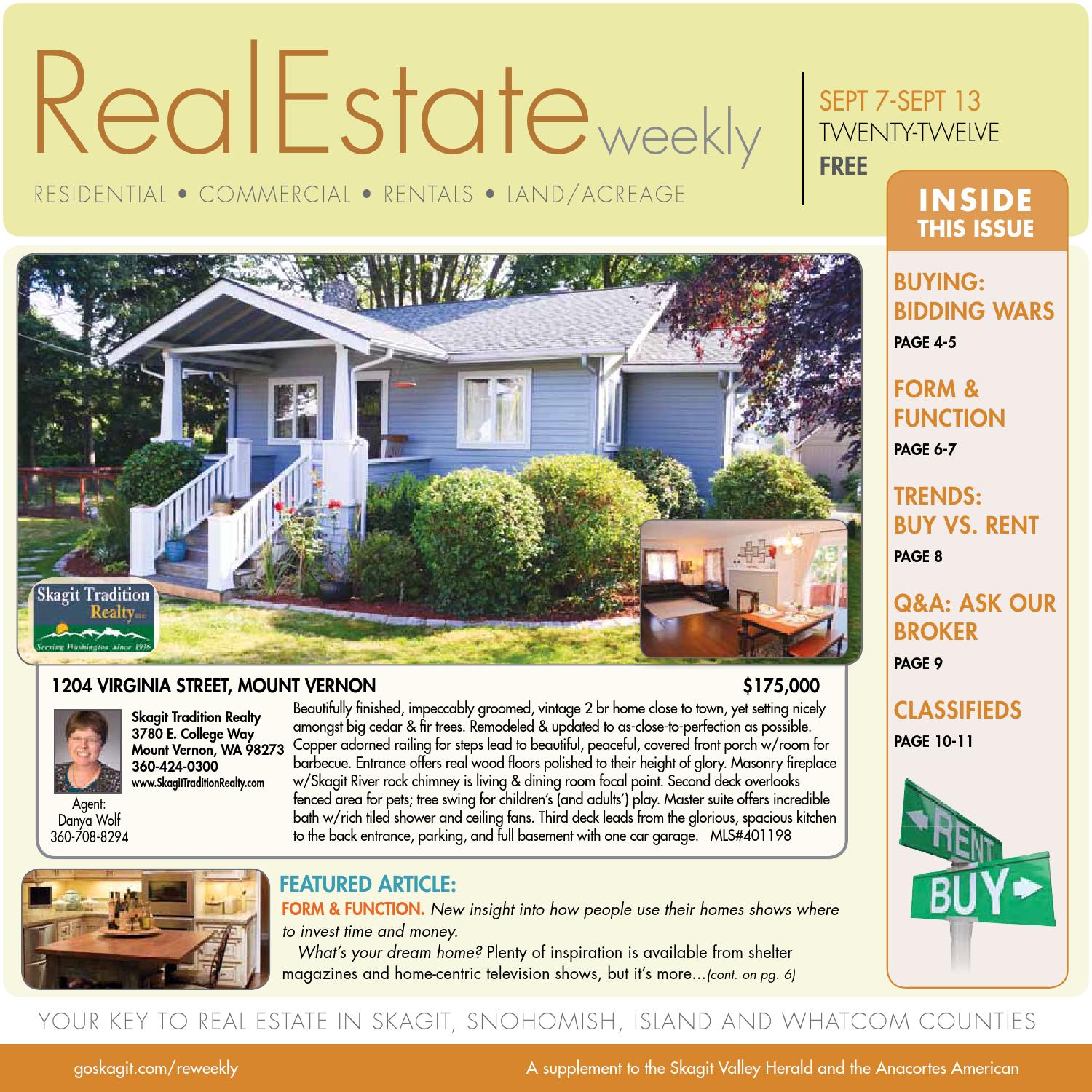 Real Estate Weekly September 7, 2012 by Skagit Publishing Issuu