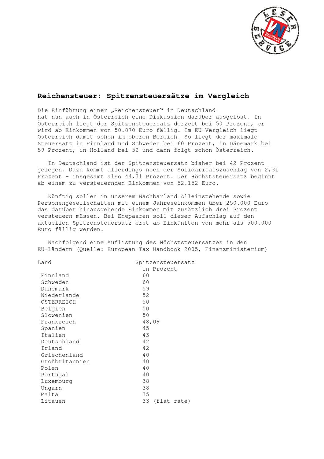 Spitzensteuersaetze By Russmedia Digital Gmbh Issuu
