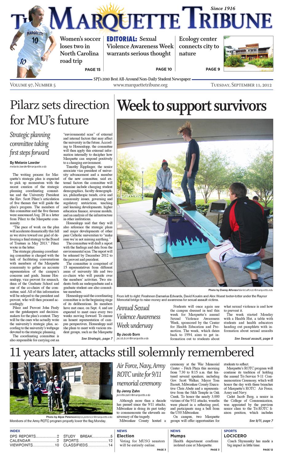 The Marquette Tribune, Sept. 11, 2012 by Marquette Tribune Issuu