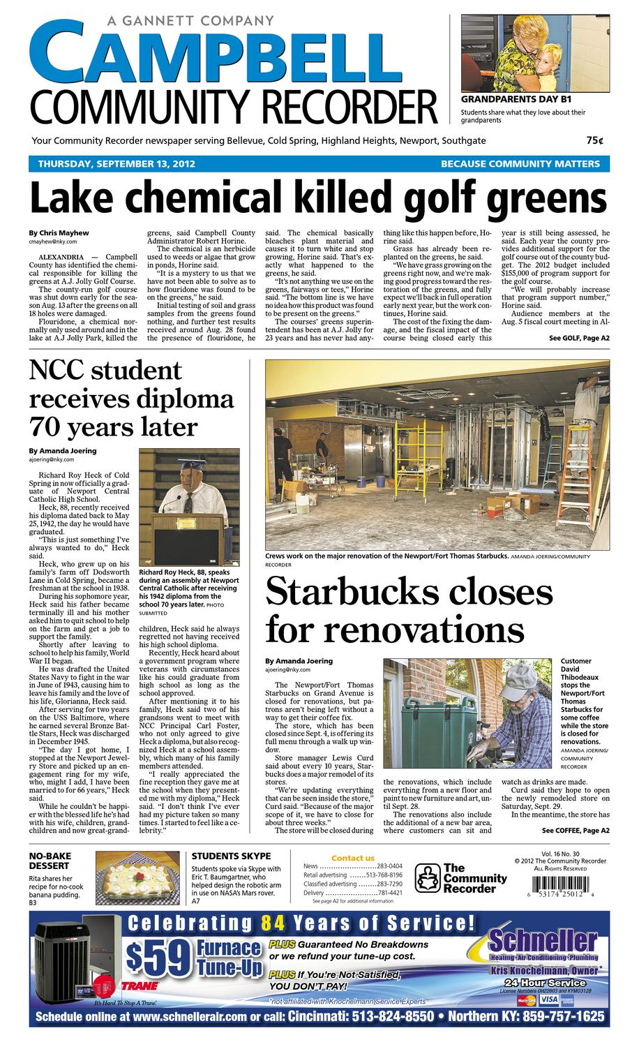 Campbell Community Recorder 091312 By Enquirer Media Issuu