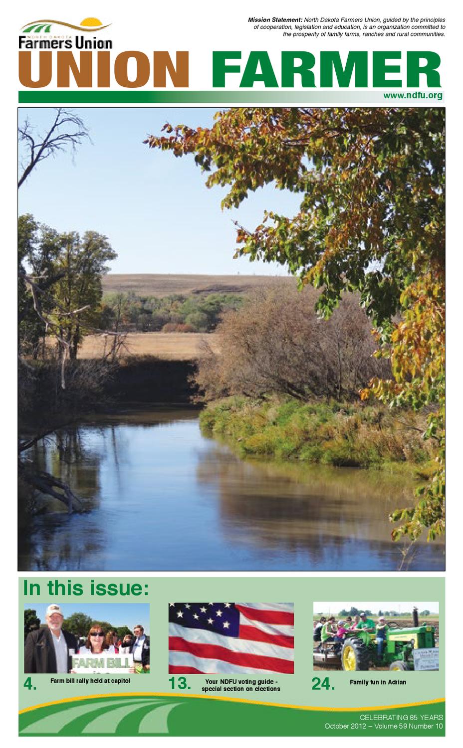 October 2012 Union Farmer by North Dakota Farmers Union Issuu