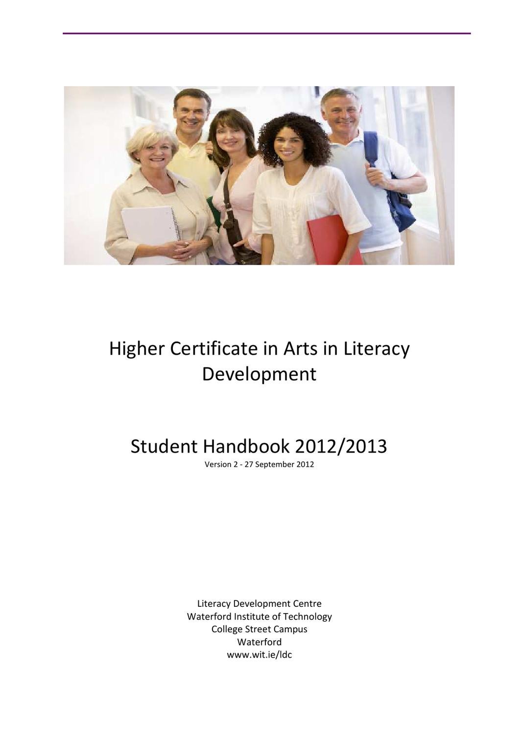 Higher Certificate In Arts In Literacy Development Student