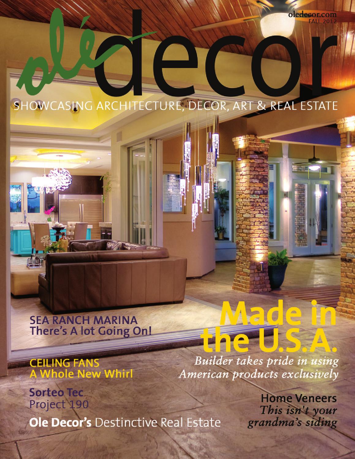 Fall 2012 Issue by Ole Decor Magazine Issuu