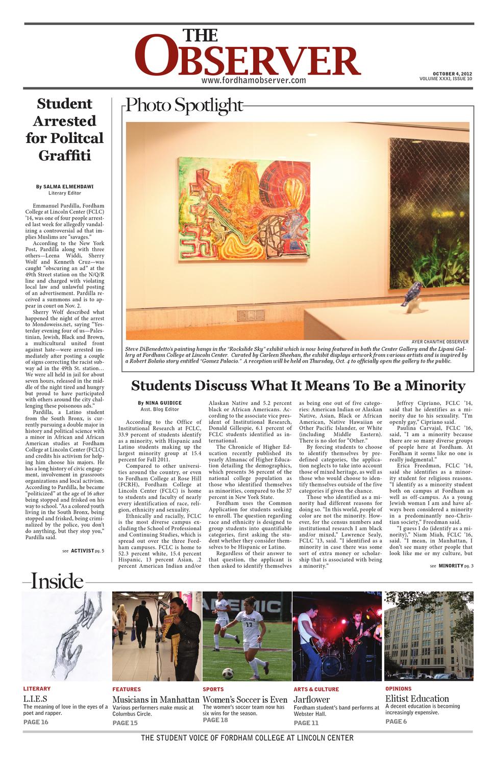 Fordham Observer Issue 10 by Fordham Observer Issuu