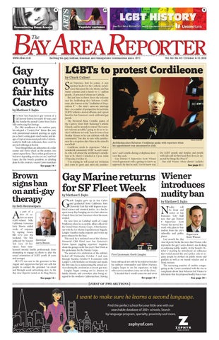 October 4, 2012 edition of the Bay Area Reporter by Bay Area Reporter -  Issuu