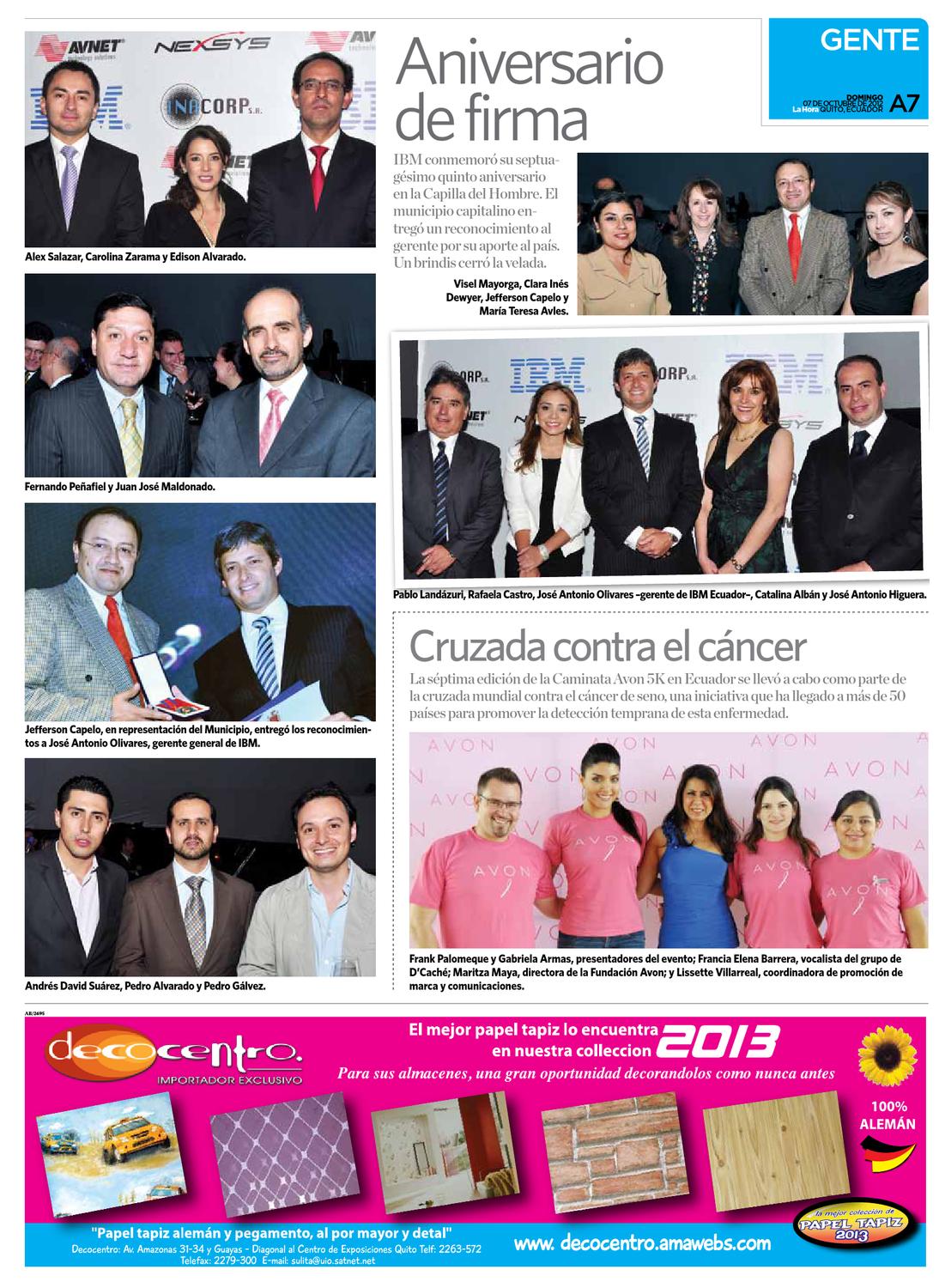 Edición impresa Quito del 7 de octubre de 2012 by LA HORA Ecuador Issuu