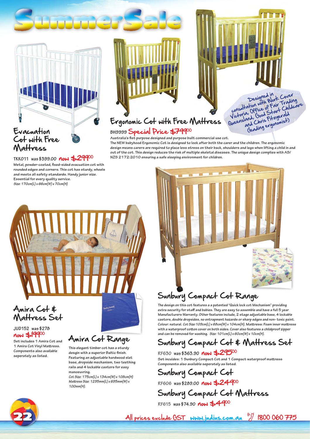 compact cot and mattress set