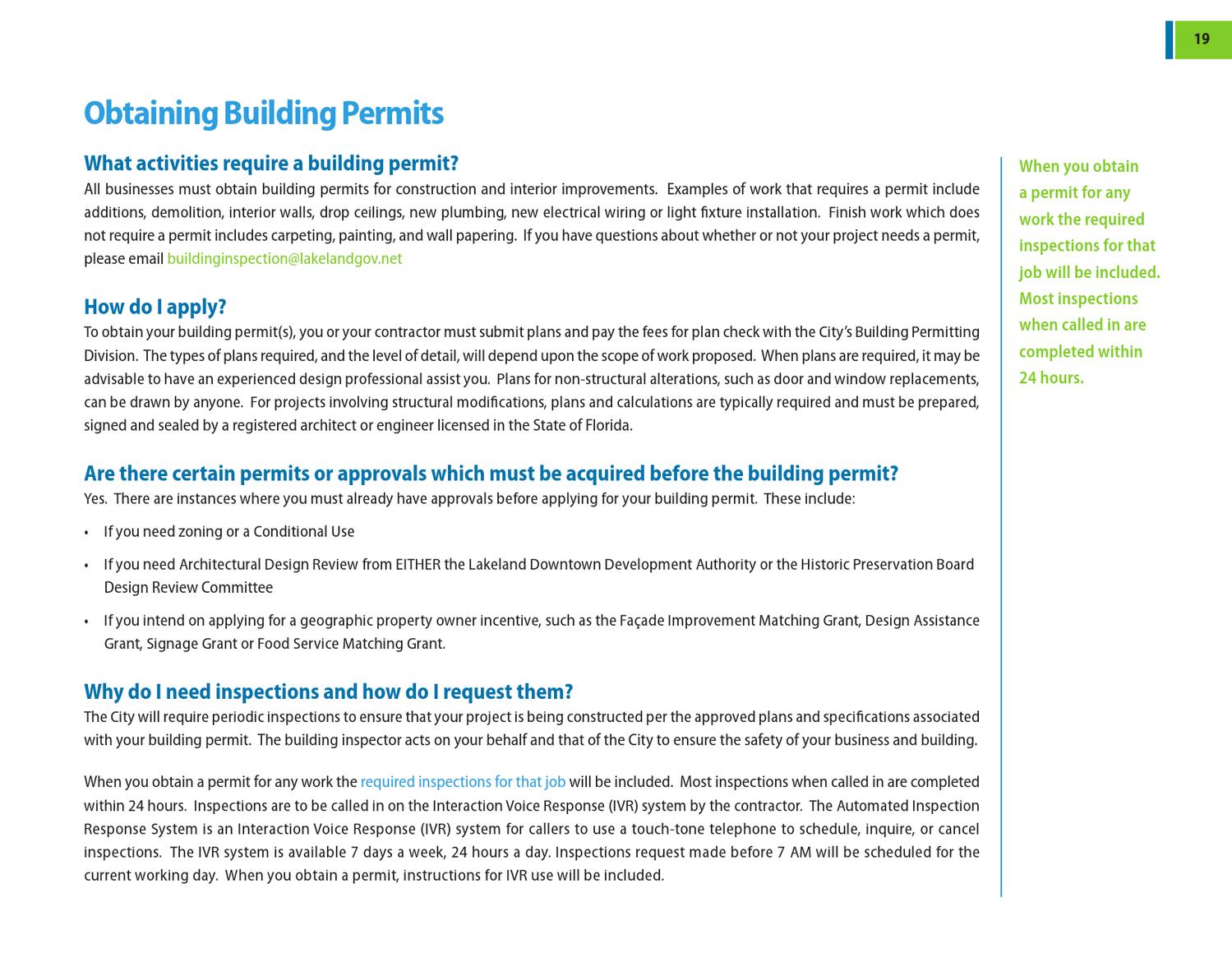 City of Lakeland Small Business Development Guide by City of Lakeland