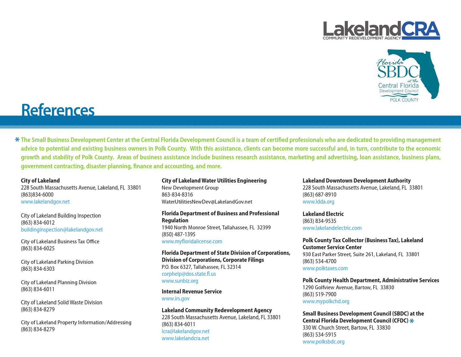 City of Lakeland Small Business Development Guide by City of Lakeland