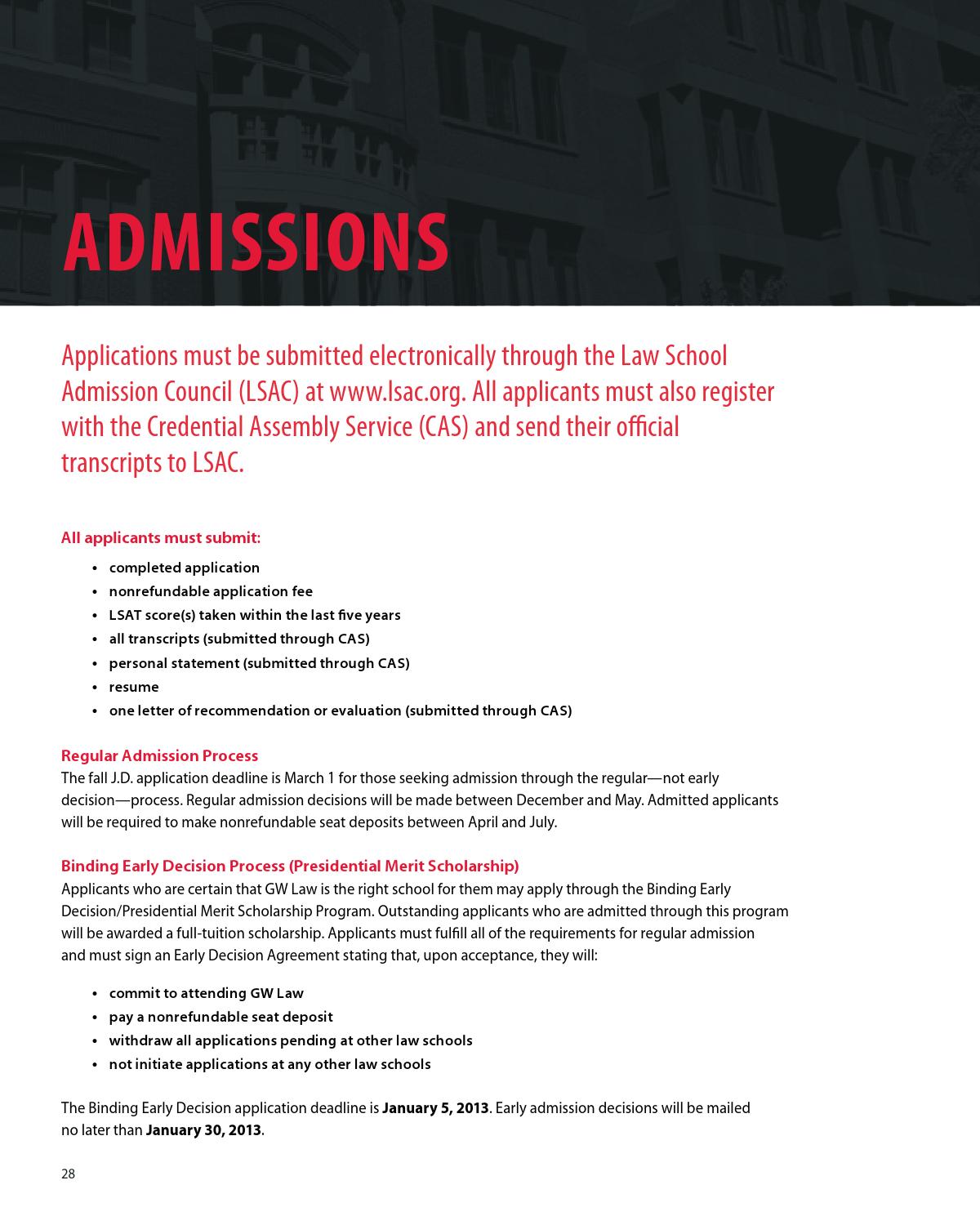 2012 13 j d admissions brochure by the george washington university law schools letter of recommendation