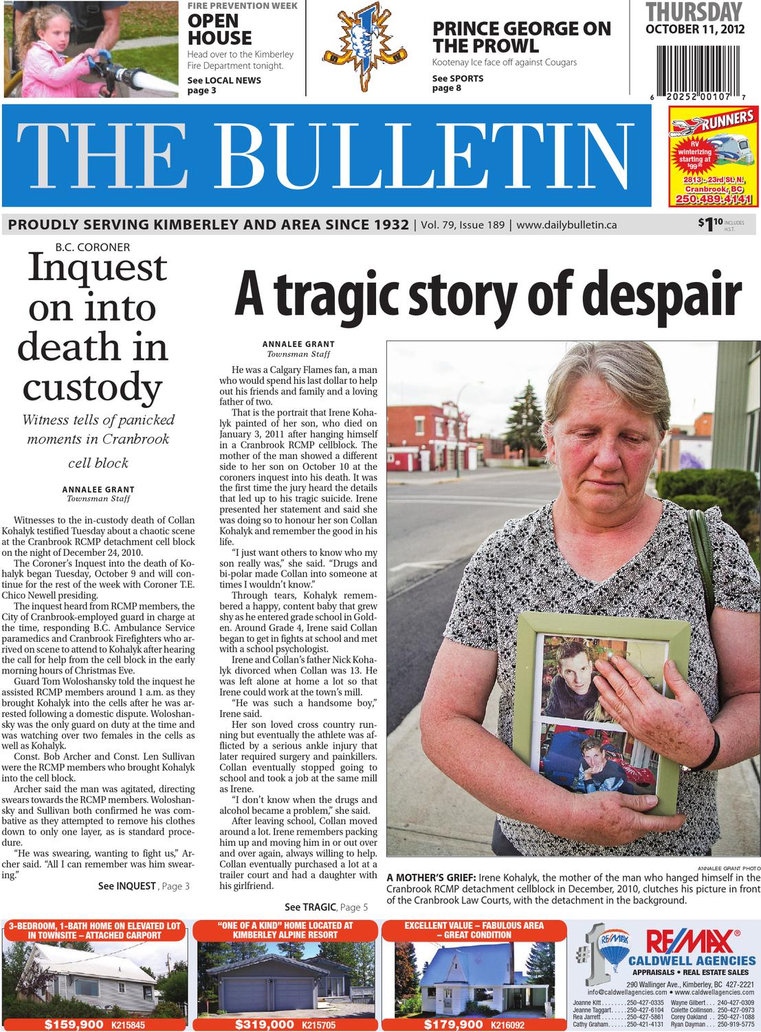 Kimberley Daily Bulletin October 11 2012 By Black Press Media Group Issuu
