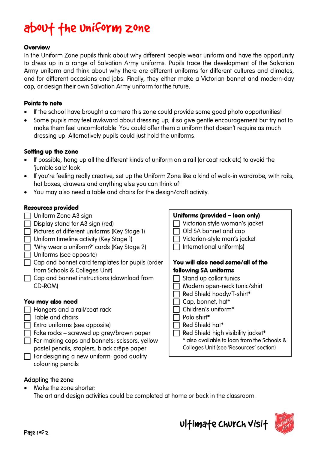 About the Uniform zone by The Salvation Army UK and Ireland Issuu