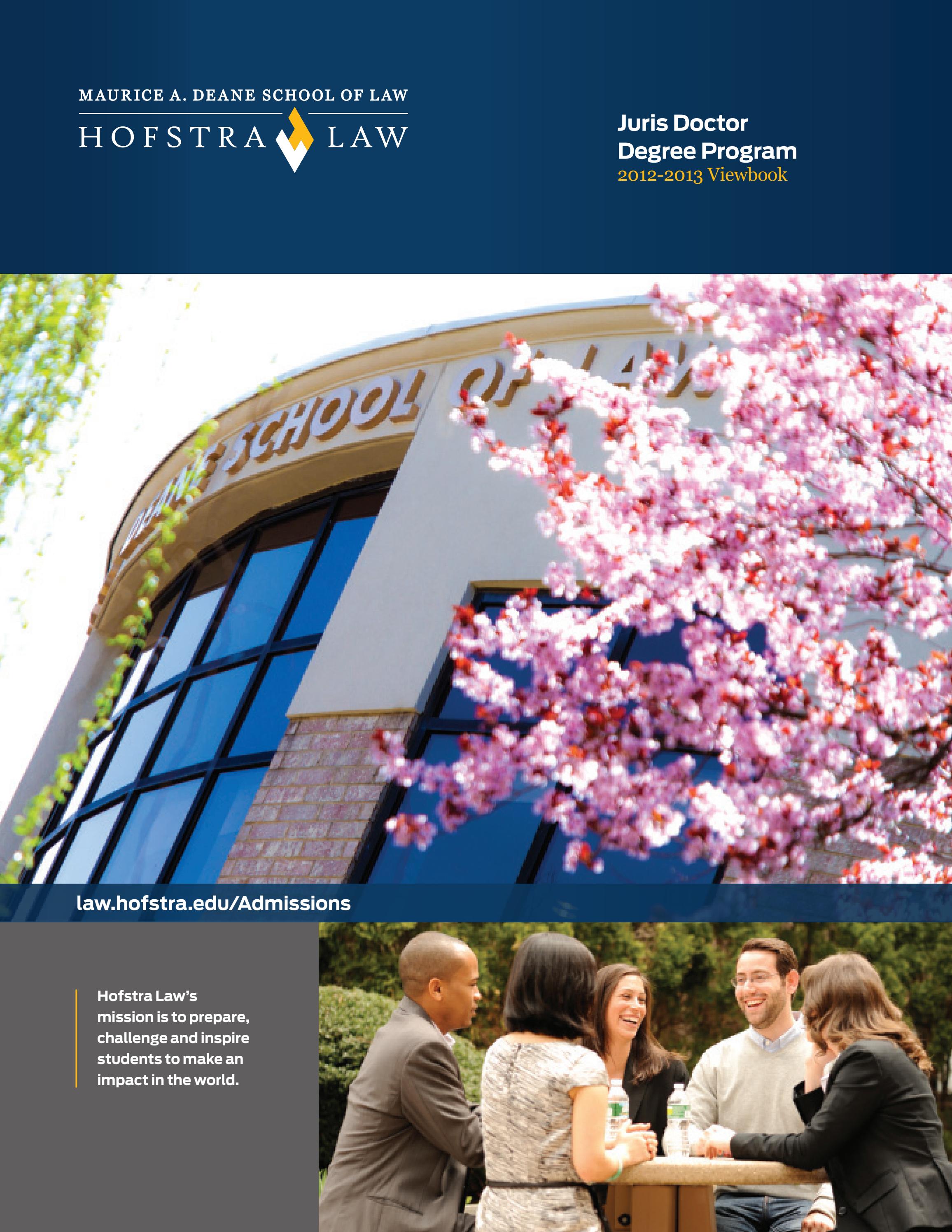 J.D. Viewbook 20122013 by Hofstra Law Issuu