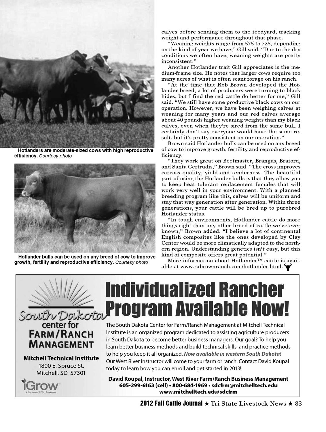 2012 Fall Cattle Journal by TriState Livestock News Farmer & Rancher