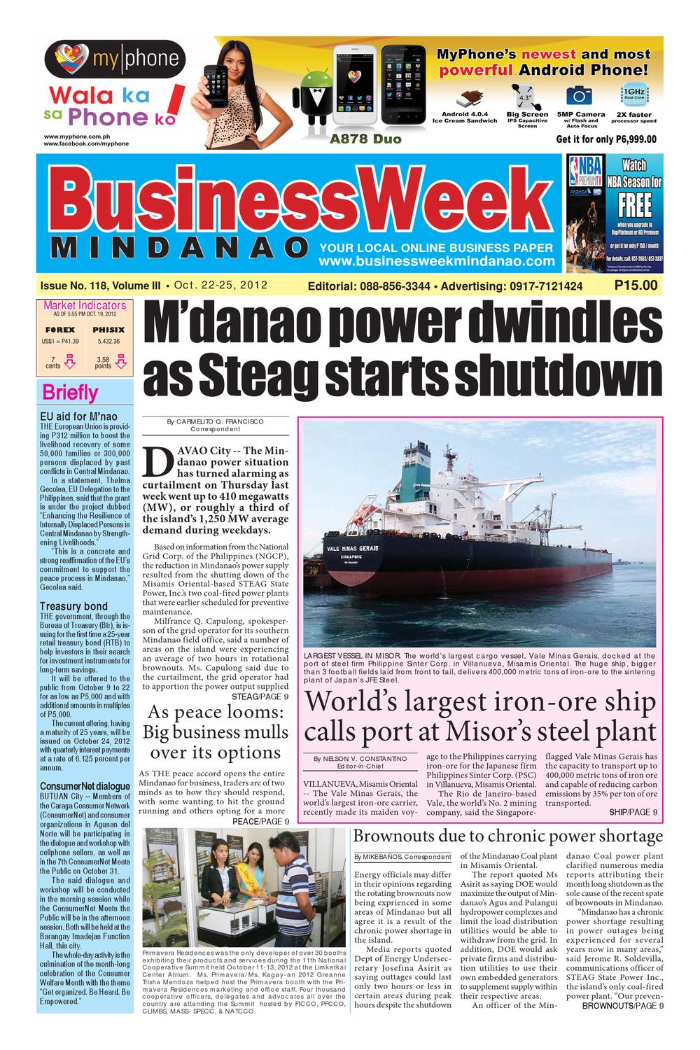 BUSINESSWEEK MINDANAO OCT. 22,2012 by BusinessWeek Mindanao - Issuu
