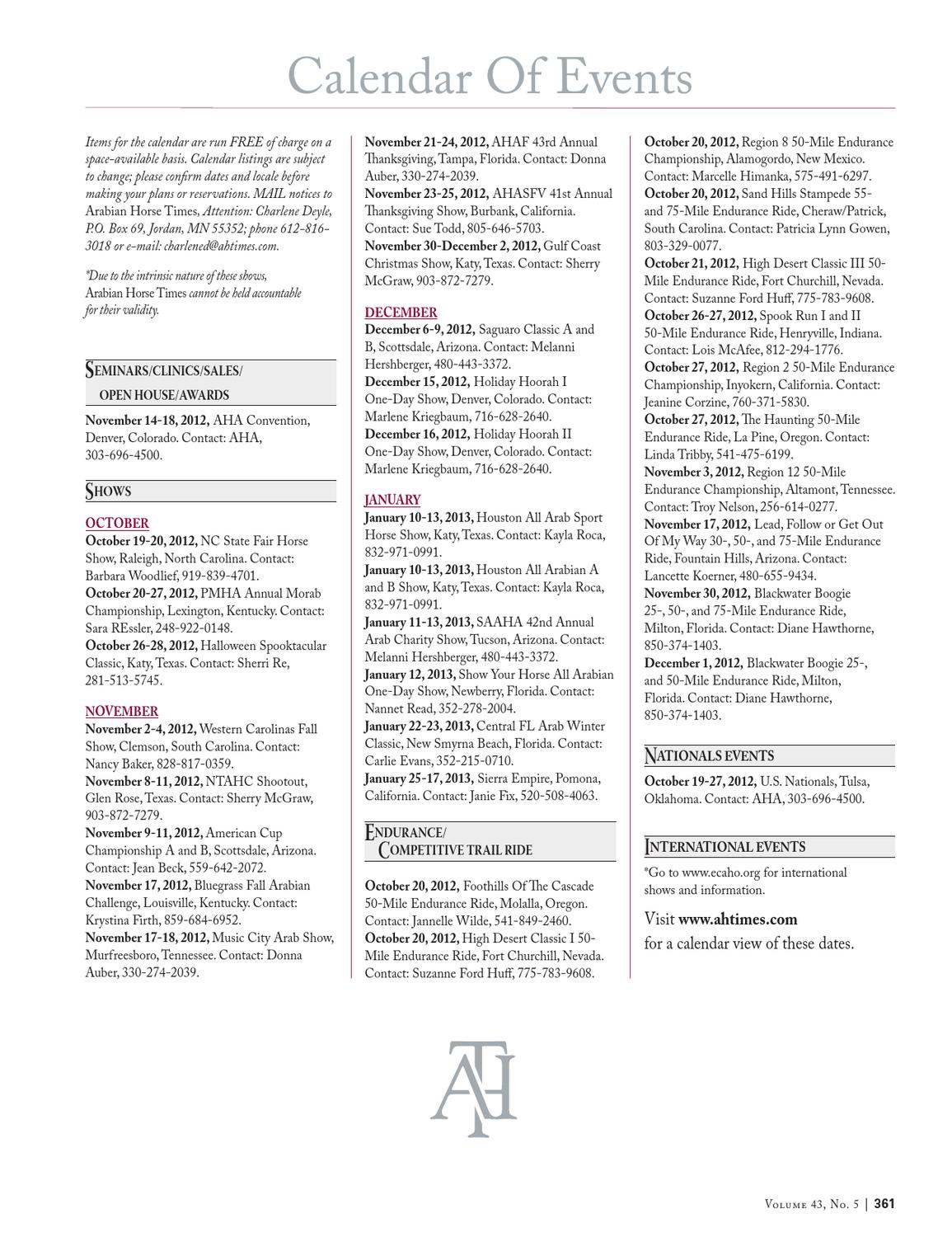 Arabian Horse Times Vol. 43, No. 5 by Arabian Horse Times - Issuu