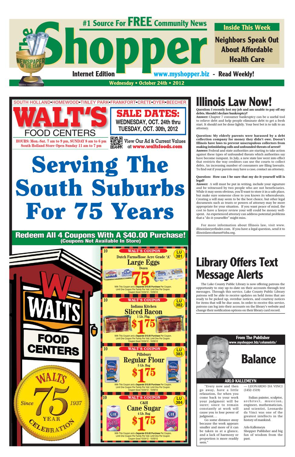 Shopper 10/24/12 by The Shopper Issuu