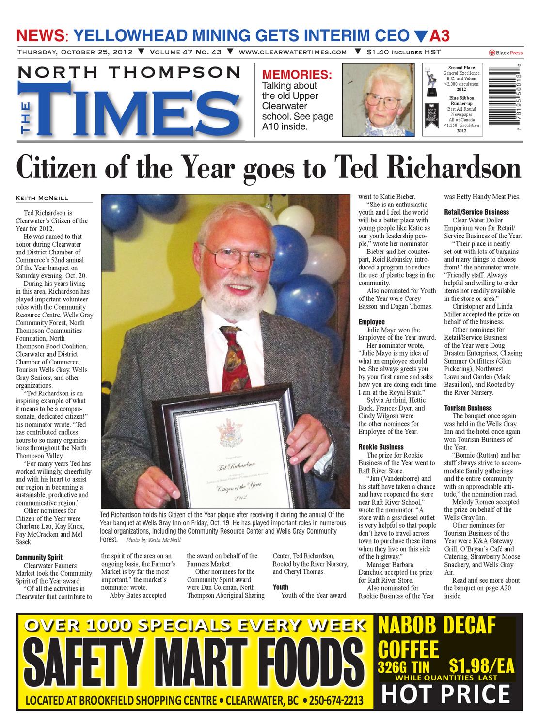 Clearwater Times, October 25, 2012 by Black Press Media Group Issuu