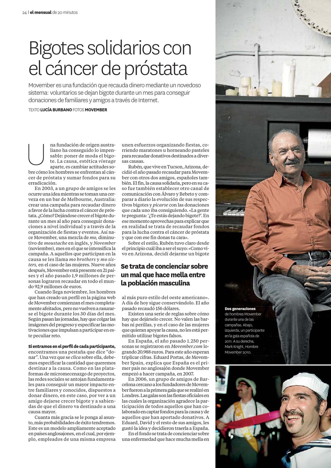 campaña para el cáncer de próstata bigote barcelona
