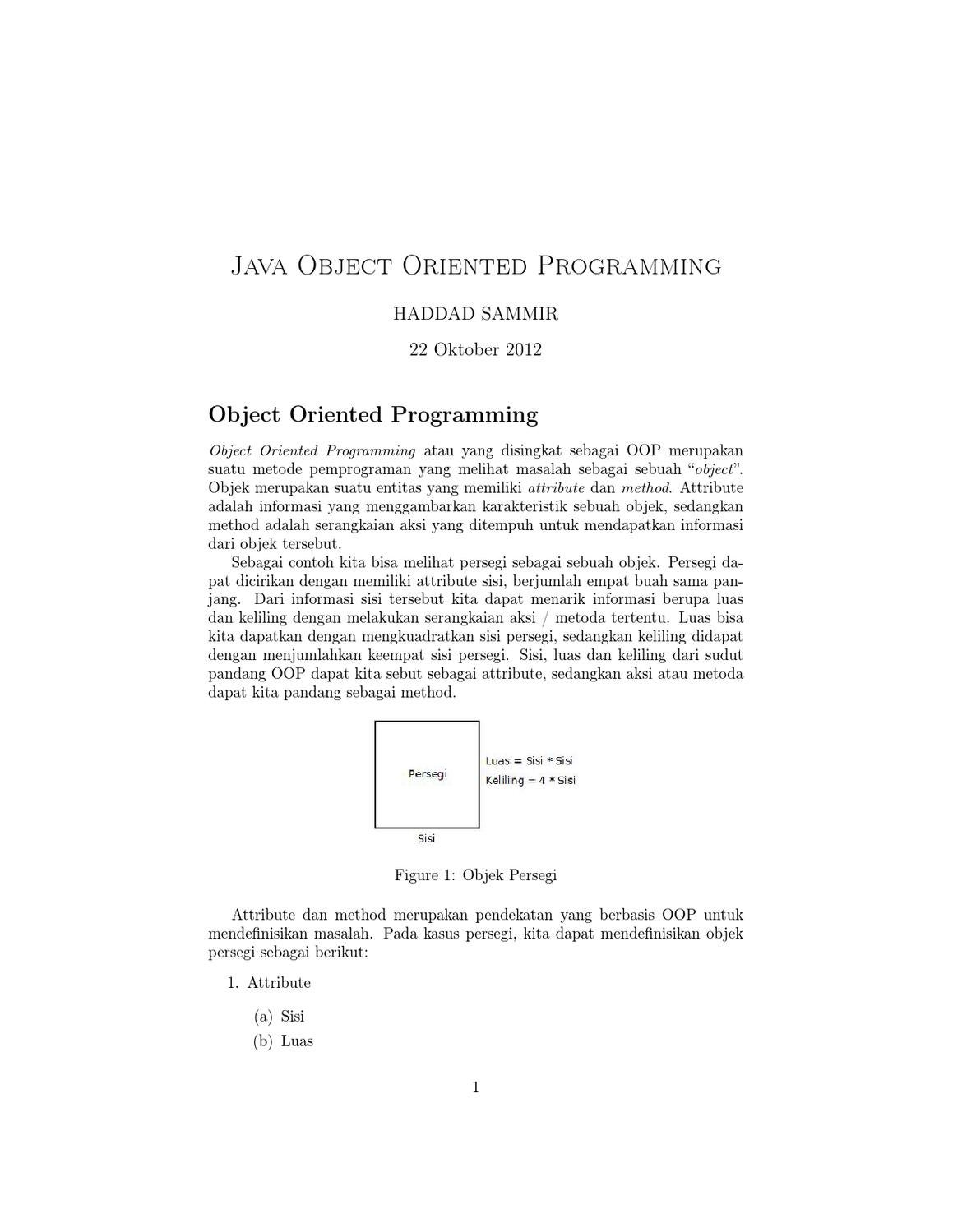 Java Object Oriented Programming by Haddad Sammir - Issuu