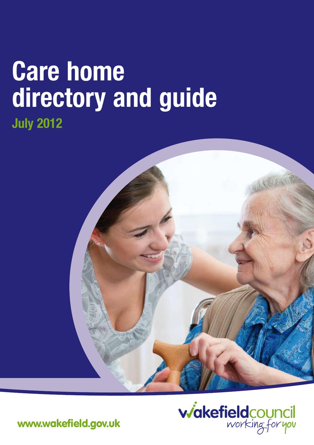 Wakefield Council care home directory and guide by Octagon D&M Ltd Issuu