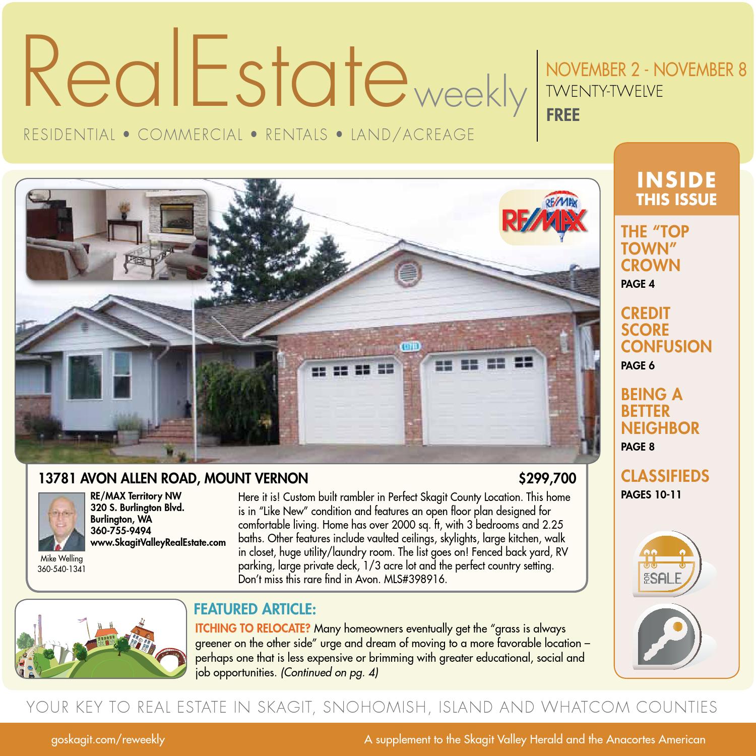 Real Estate Weekly November 2, 2012 by Skagit Publishing Issuu