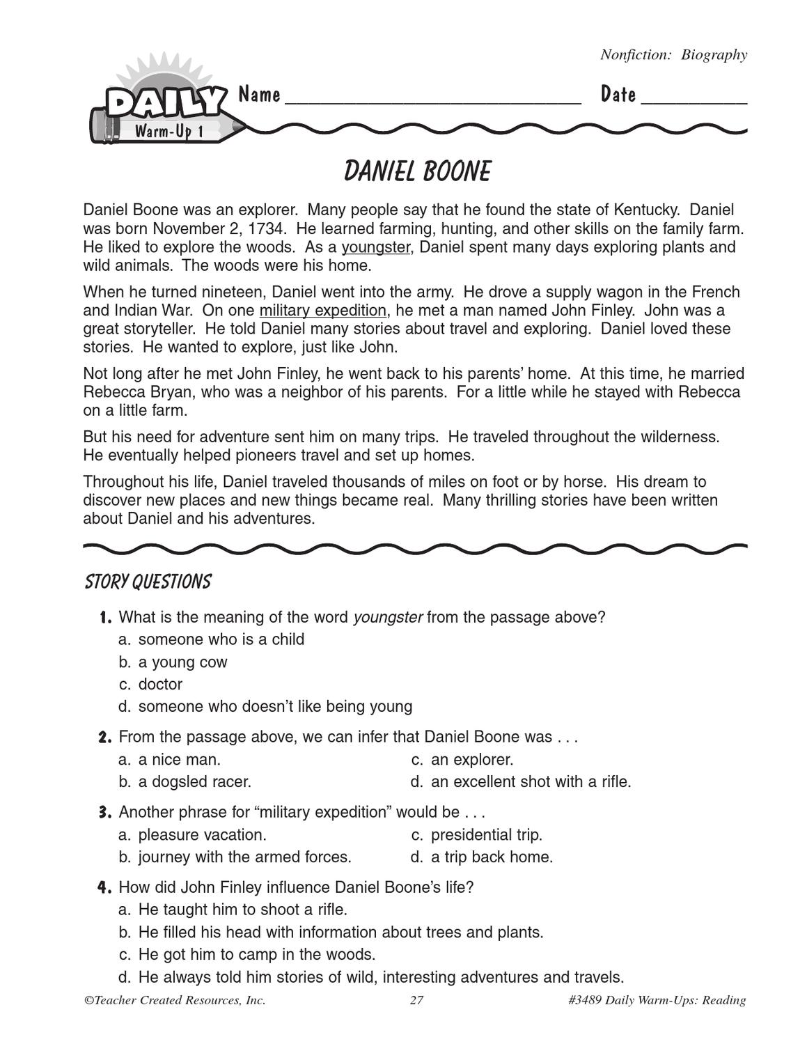 Daily Warm Ups Reading G3 By Tanjapan Issuu daily warm ups reading g3 by tanjapan