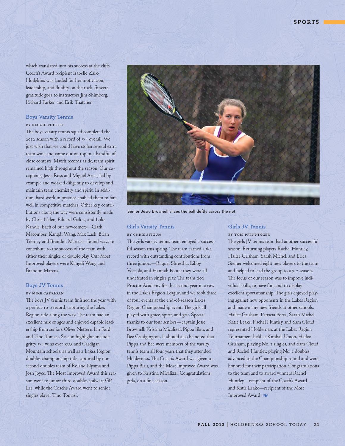 Holderness School Today Fall 2012 by Holderness School Issuu