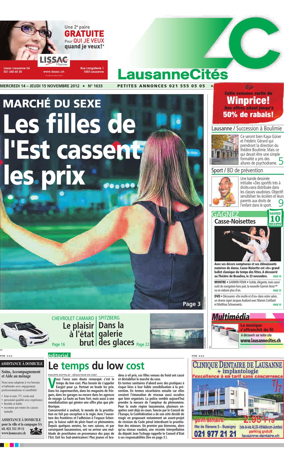 prostituée lausanne tarif