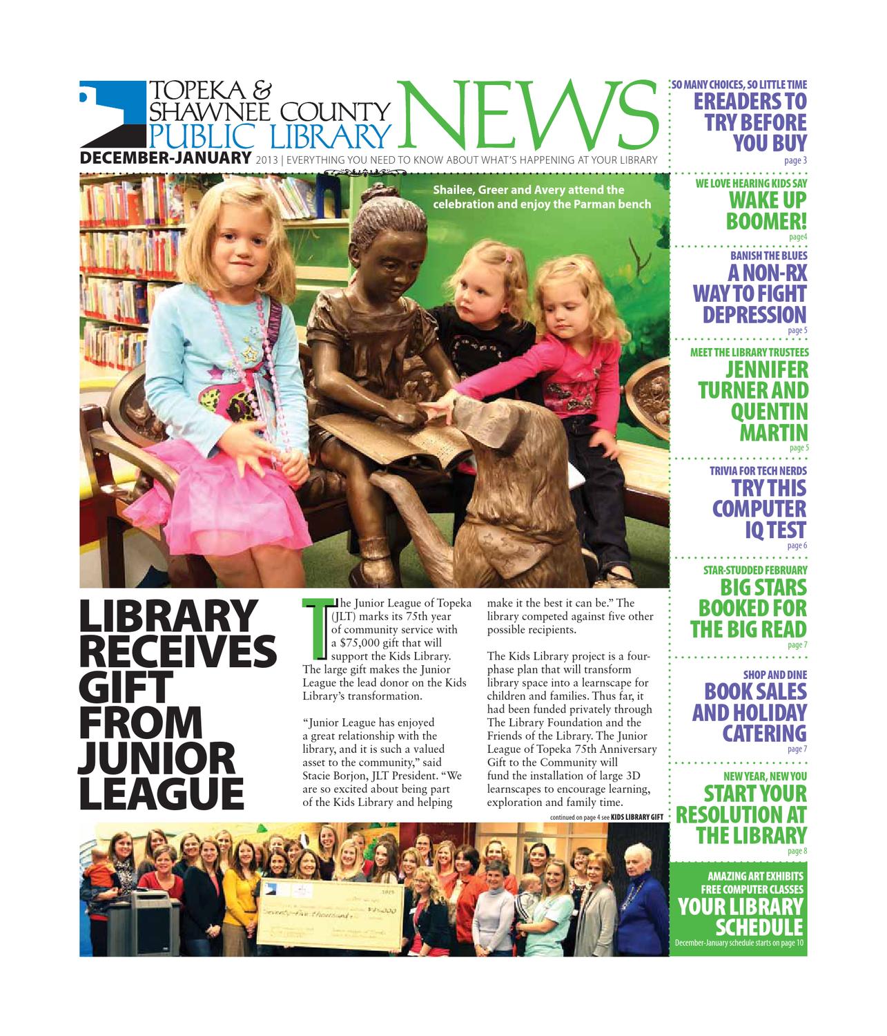 Dec/Jan Library News What's Happening at Your Library by Topeka and